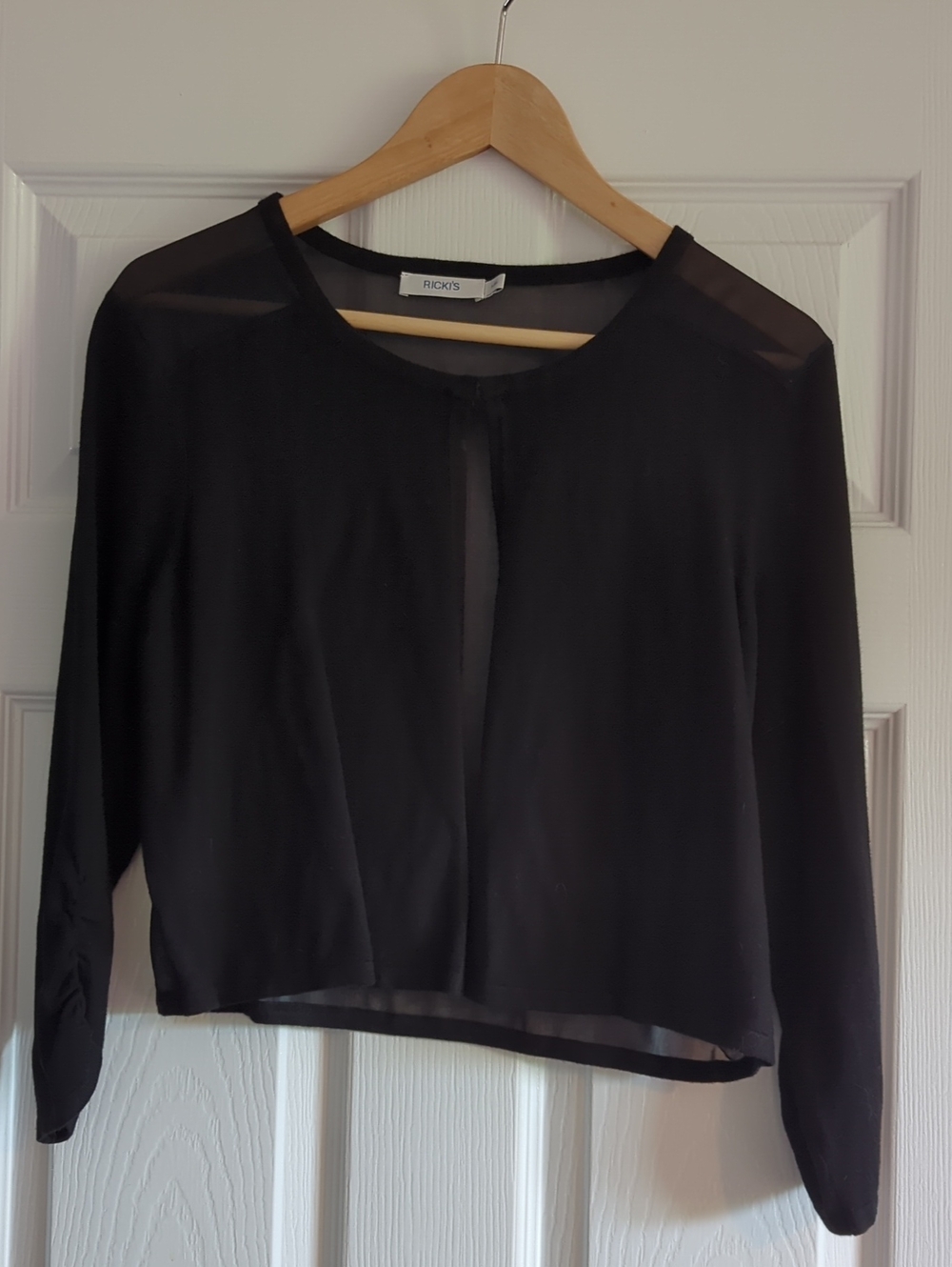 Ricki's Black Sheer Long-Sleeve Women's Top